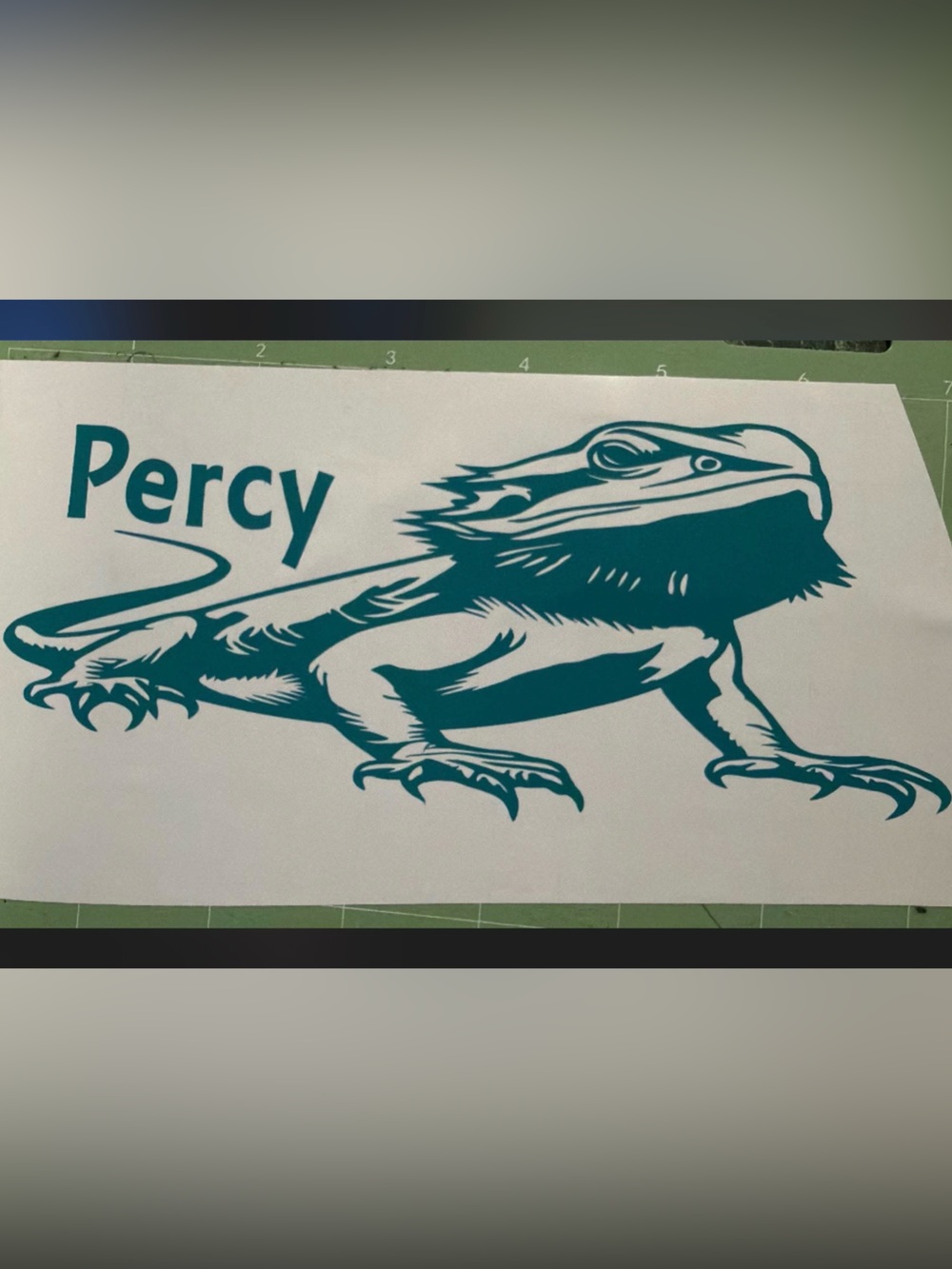 Bearded Dragon Vinyl Decal for Reptile Lovers personalized with your pets name.